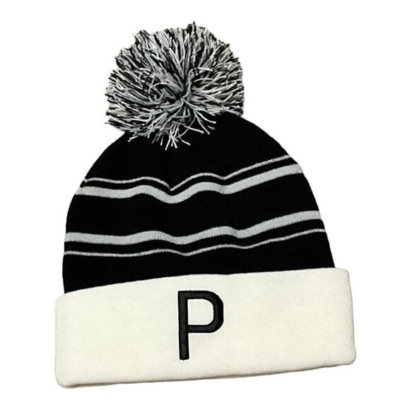 Puma Raised P Removable Pom Cuffed Beanie - Picture 1 of 11